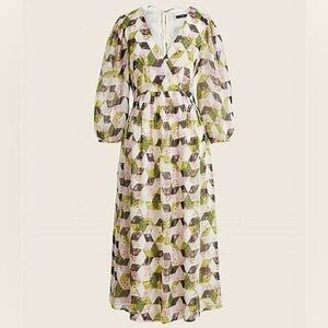 Jcrew Metallic Threads (Lurex) Chiffon Dress